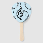 Climactic G Clef Music Blue Fächer (Vorderseite)