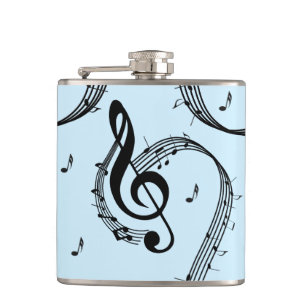Climactic G Clef Music Blue Flachmann