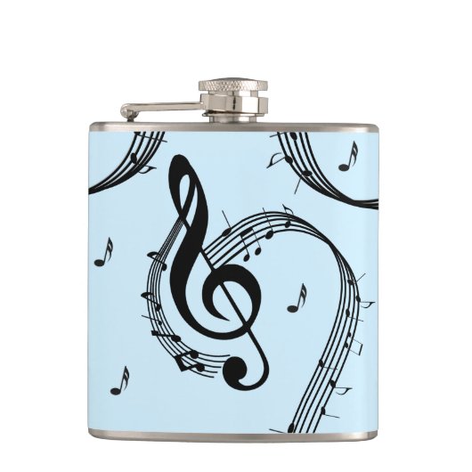 Climactic G Clef Music Blue Flachmann (Vorderseite)