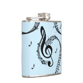 Climactic G Clef Music Blue Flachmann (Rechts)