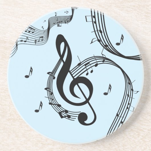 Climactic G Clef Music Blue Getränkeuntersetzer (Vorne)