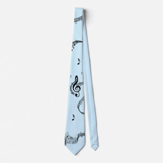 Climactic G Clef Music Blue Krawatte (Vorderseite)