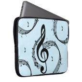 Climactic G Clef Music Blue Laptopschutzhülle (Vorne Rechts)