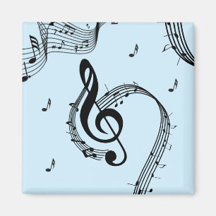Climactic G Clef Music Blue Magnet