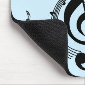 Climactic G Clef Music Blue Mousepad (Ecke)