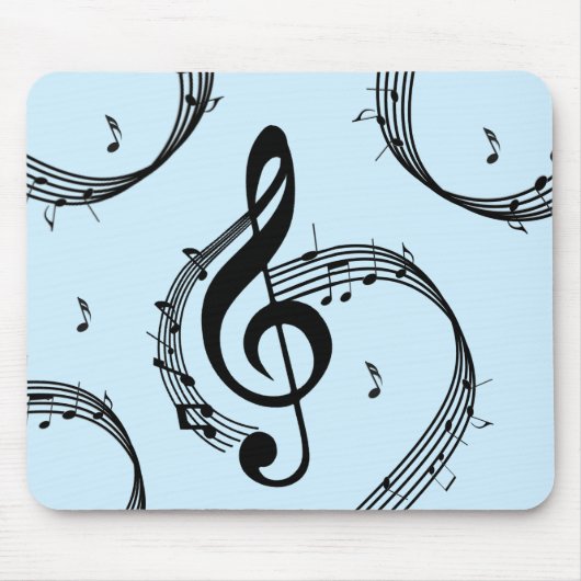 Climactic G Clef Music Blue Mousepad (Vorne)