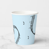 Climactic G Clef Music Blue Pappbecher (Rückseite)