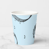 Climactic G Clef Music Blue Pappbecher (Vorderseite)