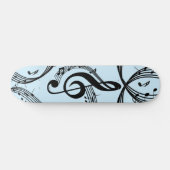 Climactic G Clef Music Blue Skateboard (Horizontal)