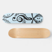 Climactic G Clef Music Blue Skateboard (Horizontal)