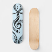 Climactic G Clef Music Blue Skateboard (Vorderseite)