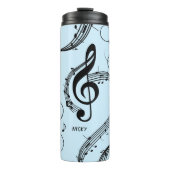 Climactic G Clef Music Blue Thermosbecher (Vorderseite)