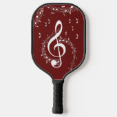 Climactic G Clef Music Maroon Pickleball Schläger (Rückseite)