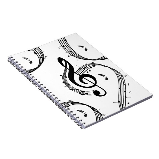 Climactic G Clef Music Notizblock (Rechte Seite)