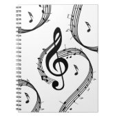 Climactic G Clef Music Notizblock (Vorderseite)