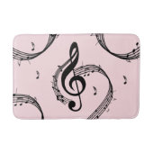 Climactic G Clef Music Pink Badematte (Vorderseite)