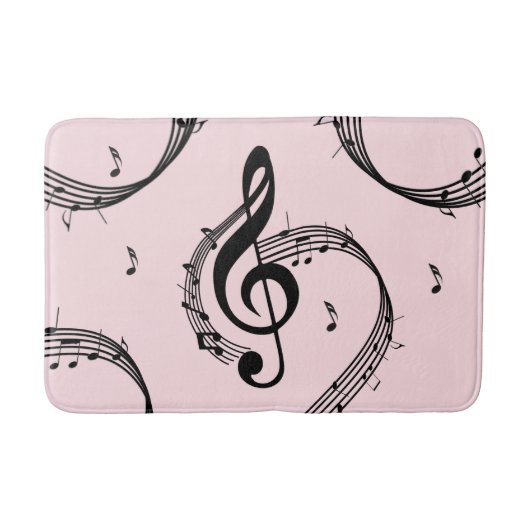 Climactic G Clef Music Pink Badematte (Vorderseite)