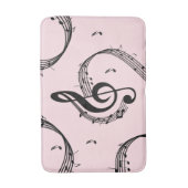 Climactic G Clef Music Pink Badematte (Vorderseite Vertikal)