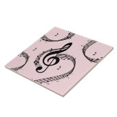 Climactic G Clef Music Pink Fliese (Seite)
