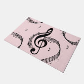 Climactic G Clef Music Pink Fußmatte (Schrägansicht)