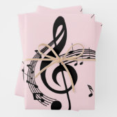 Climactic G Clef Music Pink Geschenkpapier Set (Beispiel)
