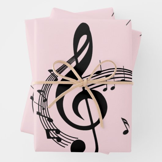 Climactic G Clef Music Pink Geschenkpapier Set (Beispiel)
