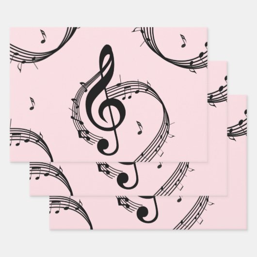 Climactic G Clef Music Pink Geschenkpapier Set (Set)
