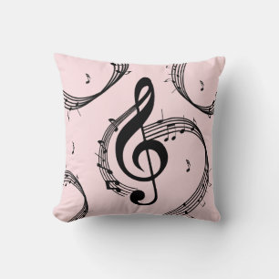 Climactic G Clef Music Pink Kissen