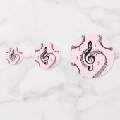 Climactic G Clef Music Pink Konfetti (Vorderseiten)