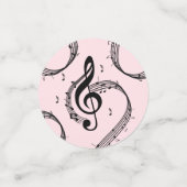 Climactic G Clef Music Pink Konfetti (Klein Vorderseite)