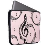 Climactic G Clef Music Pink Laptopschutzhülle (Vorne Rechts)