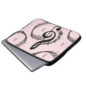 Climactic G Clef Music Pink Laptopschutzhülle (Vorne Knopf)