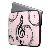 Climactic G Clef Music Pink Laptopschutzhülle (Vorderseite Links)