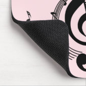 Climactic G Clef Music Pink Mousepad (Ecke)