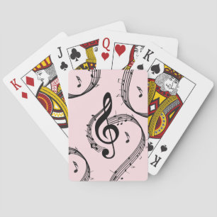 Climactic G Clef Music Pink Spielkarten