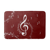 Climactic G Clef Music Red Badematte (Vorderseite)