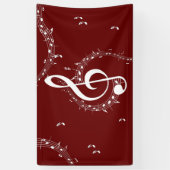 Climactic G Clef Music Red Banner (Vertikal)