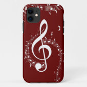 Climactic G Clef Music Red Case-Mate iPhone Hülle (Rückseite)