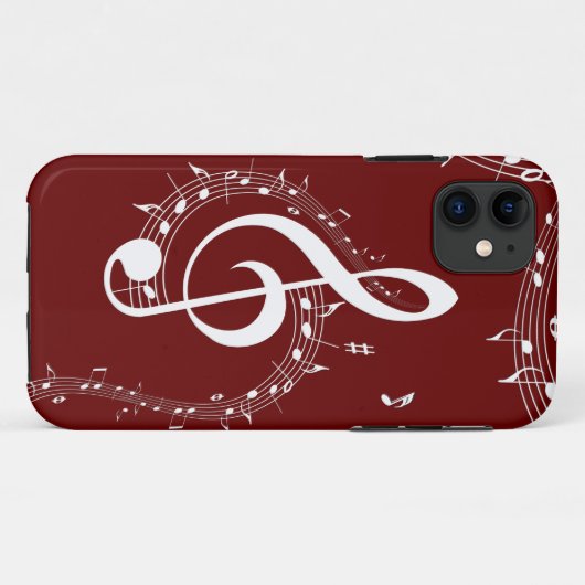 Climactic G Clef Music Red Case-Mate iPhone Hülle (Rückseite (Horizontal))
