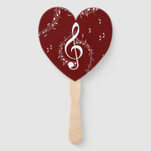Climactic G Clef Music Red Fächer (Rückseite)