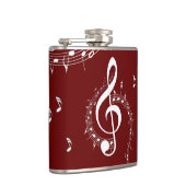 Climactic G Clef Music Red Flachmann (Rechts)