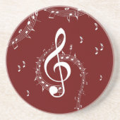 Climactic G Clef Music Red Getränkeuntersetzer (Vorne)