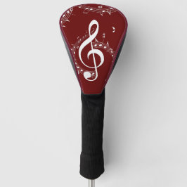 Climactic G Clef Music Red Golf Headcover