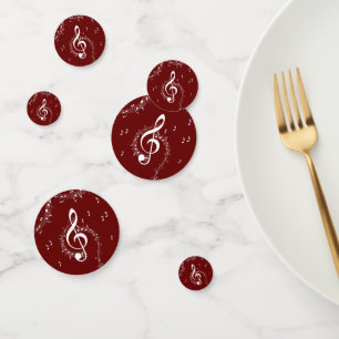 Climactic G Clef Music Red Konfetti