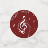 Climactic G Clef Music Red Konfetti (Klein Vorderseite)