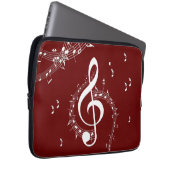 Climactic G Clef Music Red Laptopschutzhülle (Vorne Rechts)