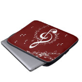 Climactic G Clef Music Red Laptopschutzhülle (Vorne Knopf)