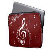 Climactic G Clef Music Red Laptopschutzhülle (Vorderseite Links)
