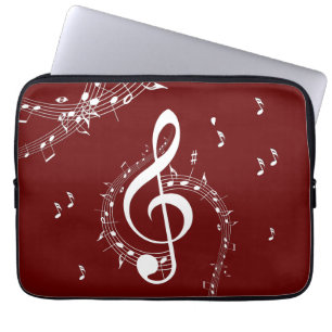 Climactic G Clef Music Red Laptopschutzhülle