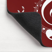 Climactic G Clef Music Red Mousepad (Ecke)